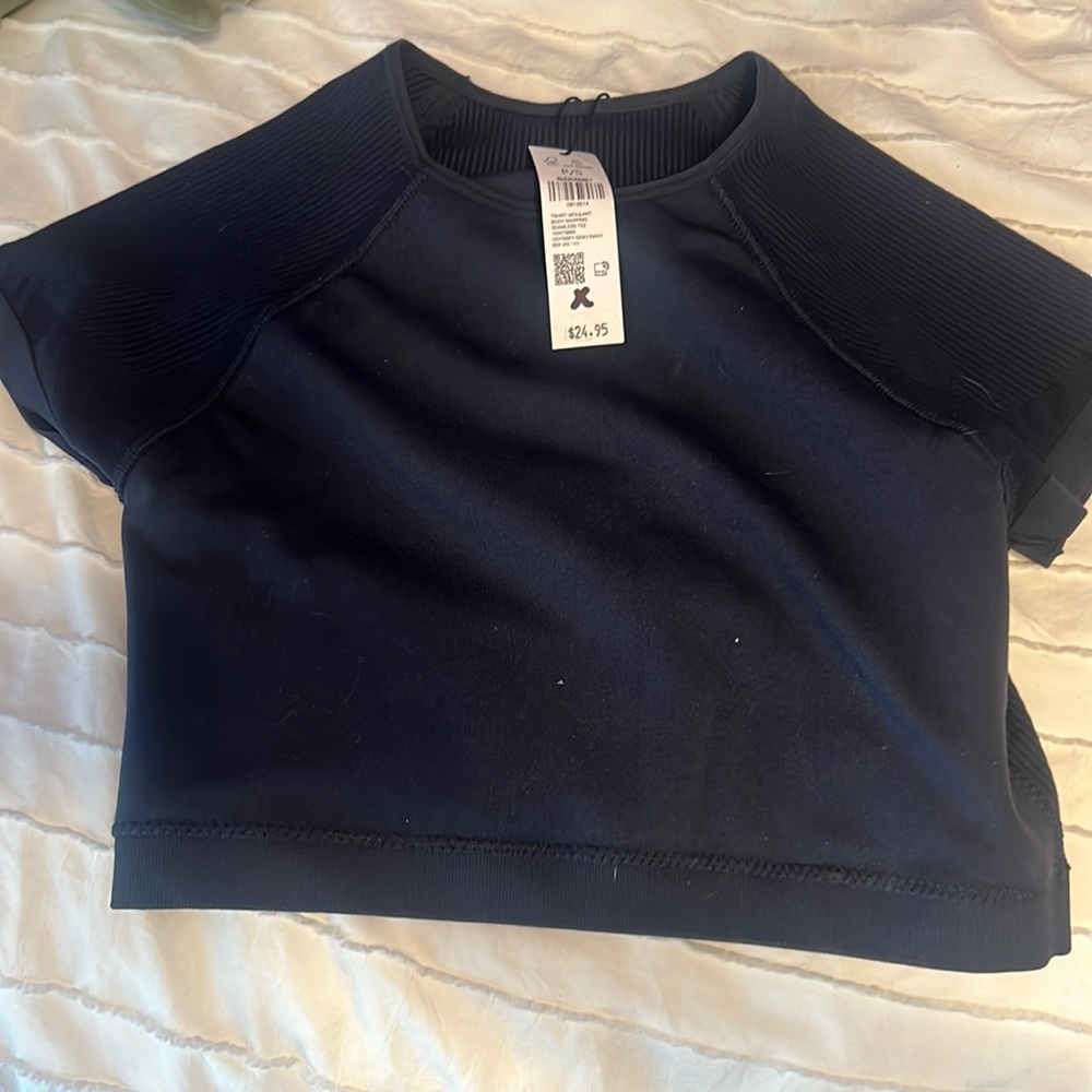 Navy blue crop top